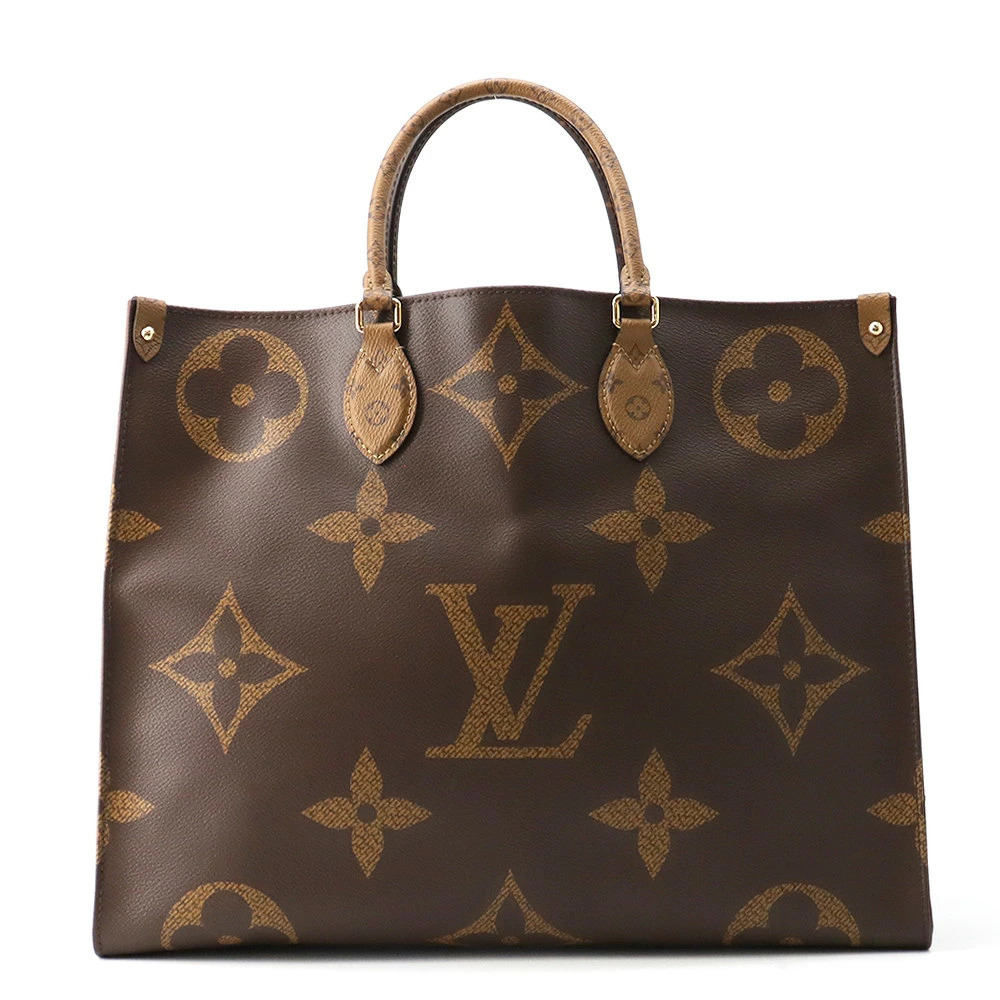 Louis Vuitton Monogram Reverse Giant On The Go Tote Bag Shoulder